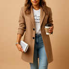 Longline Wool Coat for Women | Warm Winter Outerwear | Stylish and Comfortable