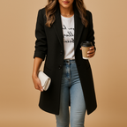 Longline Wool Coat for Women | Warm Winter Outerwear | Stylish and Comfortable