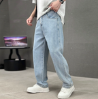 Loose Fit Straight Leg Jeans for Men | Comfortable Denim | Casual Spring Wear | Versatile Everyday Style