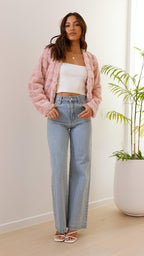 Women's Crop Jacket - Soft Fabric, Stylish Design for Casual Wear - Available in Multiple Colors
