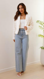 Women's Crop Jacket - Soft Fabric, Stylish Design for Casual Wear - Available in Multiple Colors