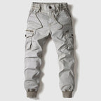 Men's Black Cargo Jogger Pants | Cotton Blend Fabric | Casual Street Style | Comfortable Everyday Wear