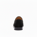 Men's Black Suede Loafers - Casual Slip-On Footwear for Everyday Use