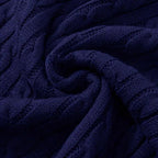 Cable-Knit Cotton Sweater for Men - Classic Crew Neck Jumper for Casual Wear and Layering