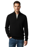 Men's Cashmere Zipper Sweater - Soft Knitwear for Casual and Formal Occasions - Versatile and Stylish Design