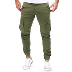 Men's Cotton Cargo Trousers with Pockets | Casual Everyday Wear | Comfortable and Versatile Design