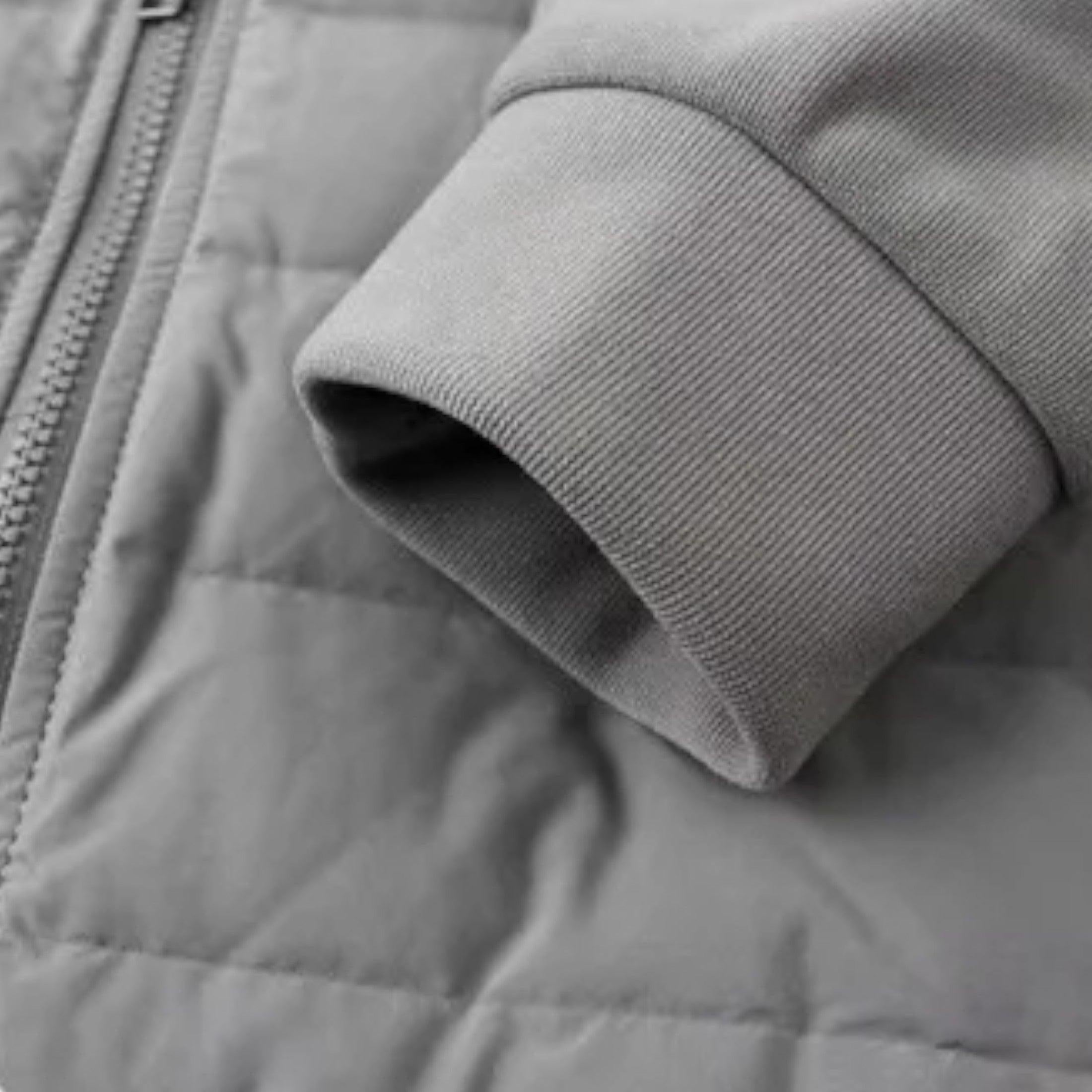 Men's Quilted Down Hooded Jacket for Cold Weather Outdoor Activities