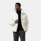 Men's Waterproof Windproof Down Puffer Jacket - Insulated Winter Coat for Outdoor Activities