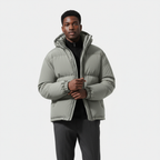 Men's Waterproof Windproof Down Puffer Jacket - Insulated Winter Coat for Outdoor Activities