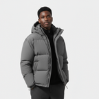 Men's Waterproof Windproof Down Puffer Jacket - Insulated Winter Coat for Outdoor Activities
