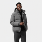 Men's Waterproof Windproof Down Puffer Jacket - Insulated Winter Coat for Outdoor Activities