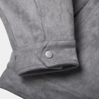 Men's Faux Suede Zip Jacket - Casual Overshirt for Everyday Layering and Versatile Style
