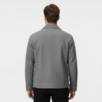 Men's Faux Suede Zip Jacket - Casual Overshirt for Everyday Layering and Versatile Style