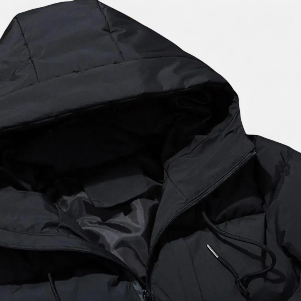 Men's Insulated Hooded Puffer Jacket - Warm Winter Outerwear for Cold Weather Adventures