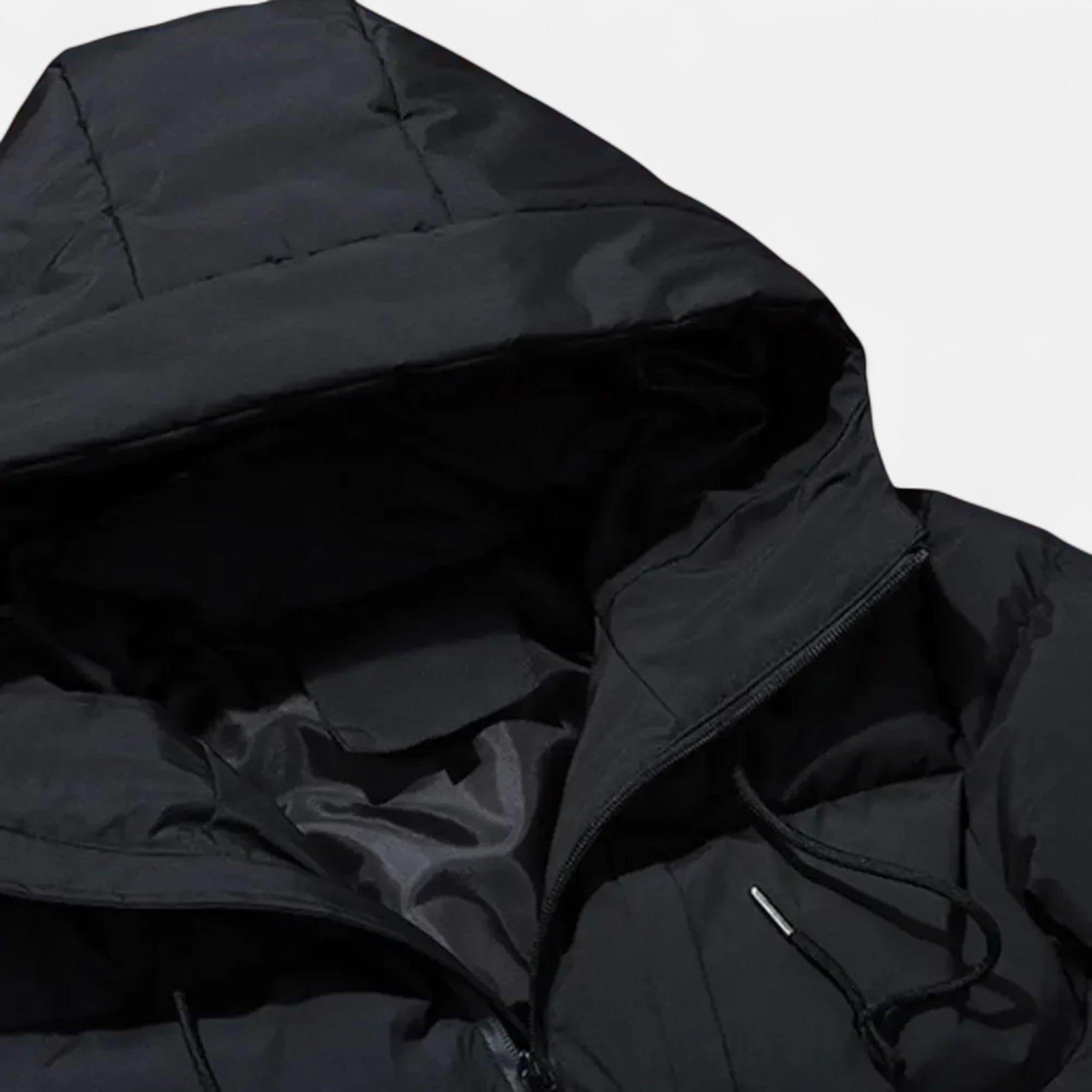Men's Insulated Hooded Puffer Jacket - Warm Winter Outerwear for Cold Weather Adventures