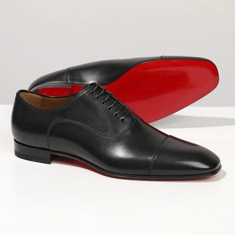 Men's Italian Leather Oxford Shoes - Classic Dress Footwear for Formal Occasions