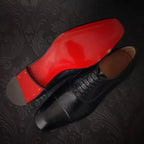 Men's Italian Leather Oxford Shoes - Classic Dress Footwear for Formal Occasions