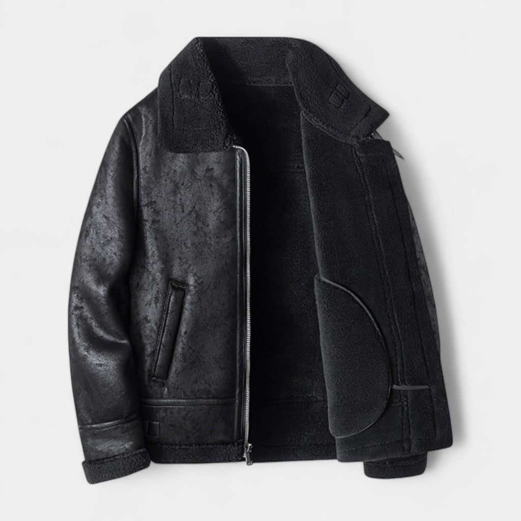 Men's Leather Aviator Jacket | Genuine Leather | Classic Design | Casual Outerwear for Men