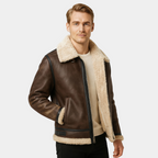 Men's Leather Aviator Jacket | Genuine Leather | Classic Design | Casual Outerwear for Men