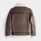 Men's Genuine Leather Aviator Jacket - Classic Design for Casual Wear and Outdoor Activities