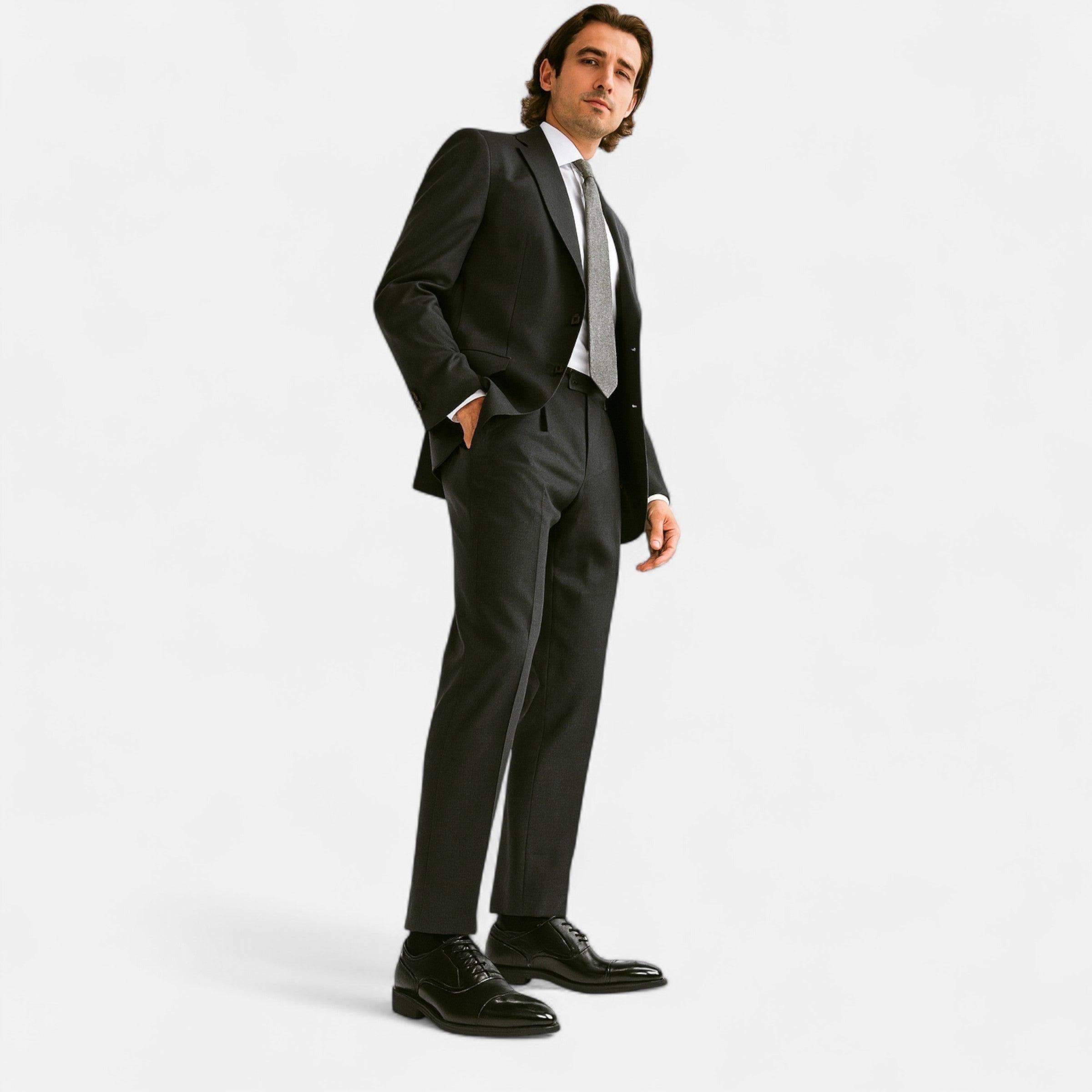 Men's Leather Carved Dress Shoes | Classic Formal Footwear for Weddings, Business, and Special Events