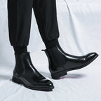 Men's Leather Slip-On Boots | Elegant Casual & Formal Design | Comfortable Footwear for All Occasions