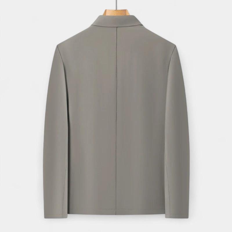Men's Cotton Blend Bomber Polo Jacket - Lightweight Casual Business Style for Office and Social Events