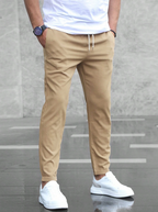Men's Luxury Stretch Pants in Soft Fabric for Casual or Formal Wear