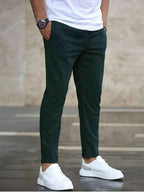 Men's Luxury Stretch Pants in Soft Fabric for Casual or Formal Wear