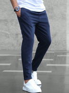 Men's Luxury Stretch Pants in Soft Fabric for Casual or Formal Wear