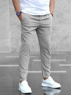 Men's Luxury Stretch Pants in Soft Fabric for Casual or Formal Wear