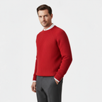 Men's Merino Wool Crew Neck Sweater - Raglan Sleeve Design for Casual Wear - Available in Multiple Sizes