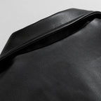 Men's Leather Bomber Jacket | Oversized Design | Casual Streetwear Outerwear for Everyday Use