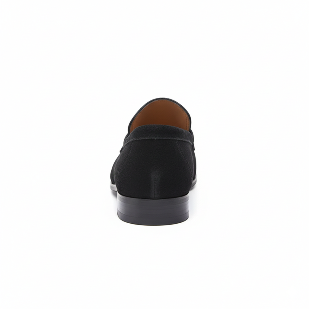 Men's Black Suede Penny Loafers - Classic Casual Footwear for Everyday Use