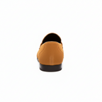 Men's Khaki Suede Penny Loafers - Casual Everyday Footwear for Stylish Comfort