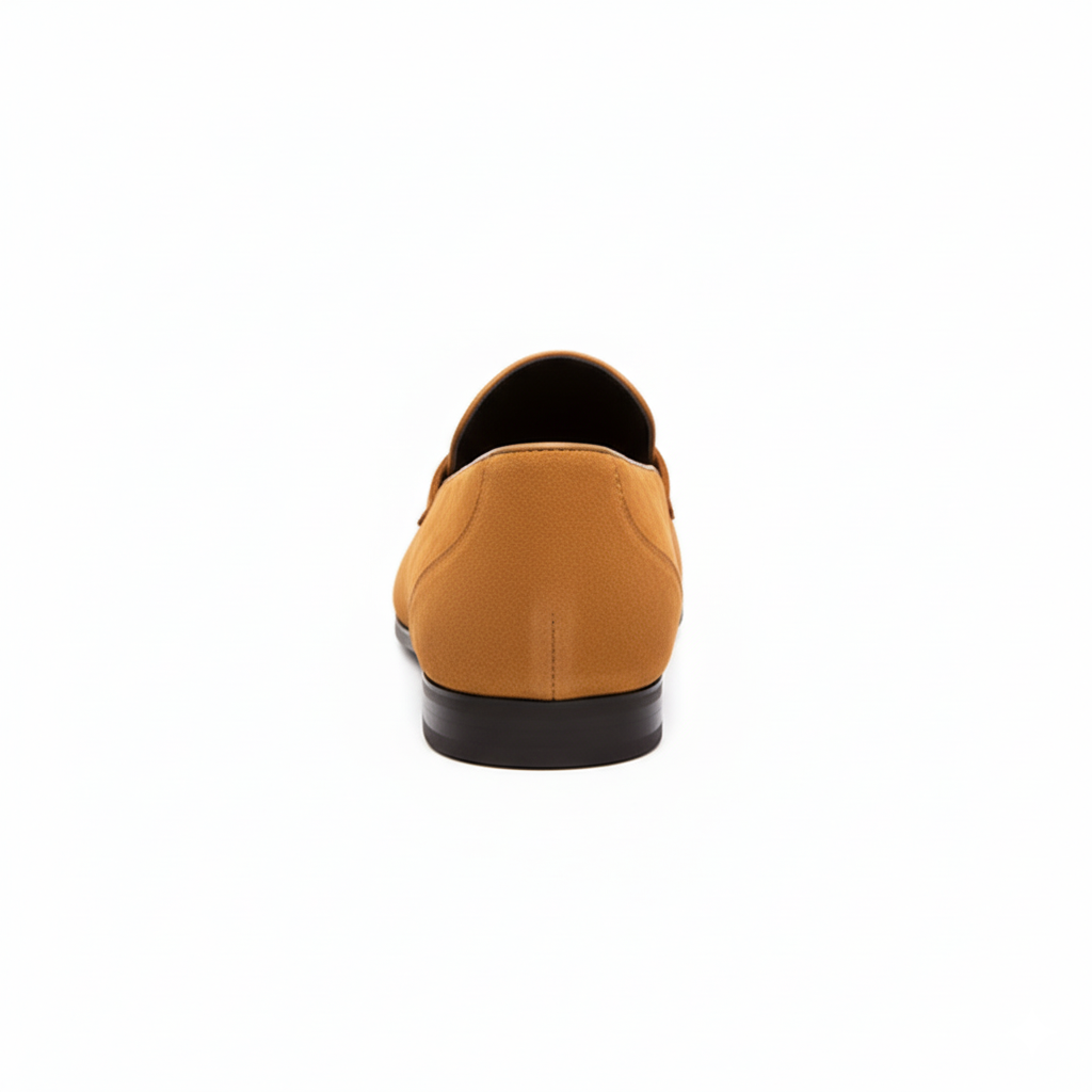 Men's Khaki Suede Penny Loafers - Casual Everyday Footwear for Stylish Comfort
