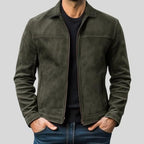 Men's Premium Leather Zip Jacket | Casual Style | Durable Outerwear