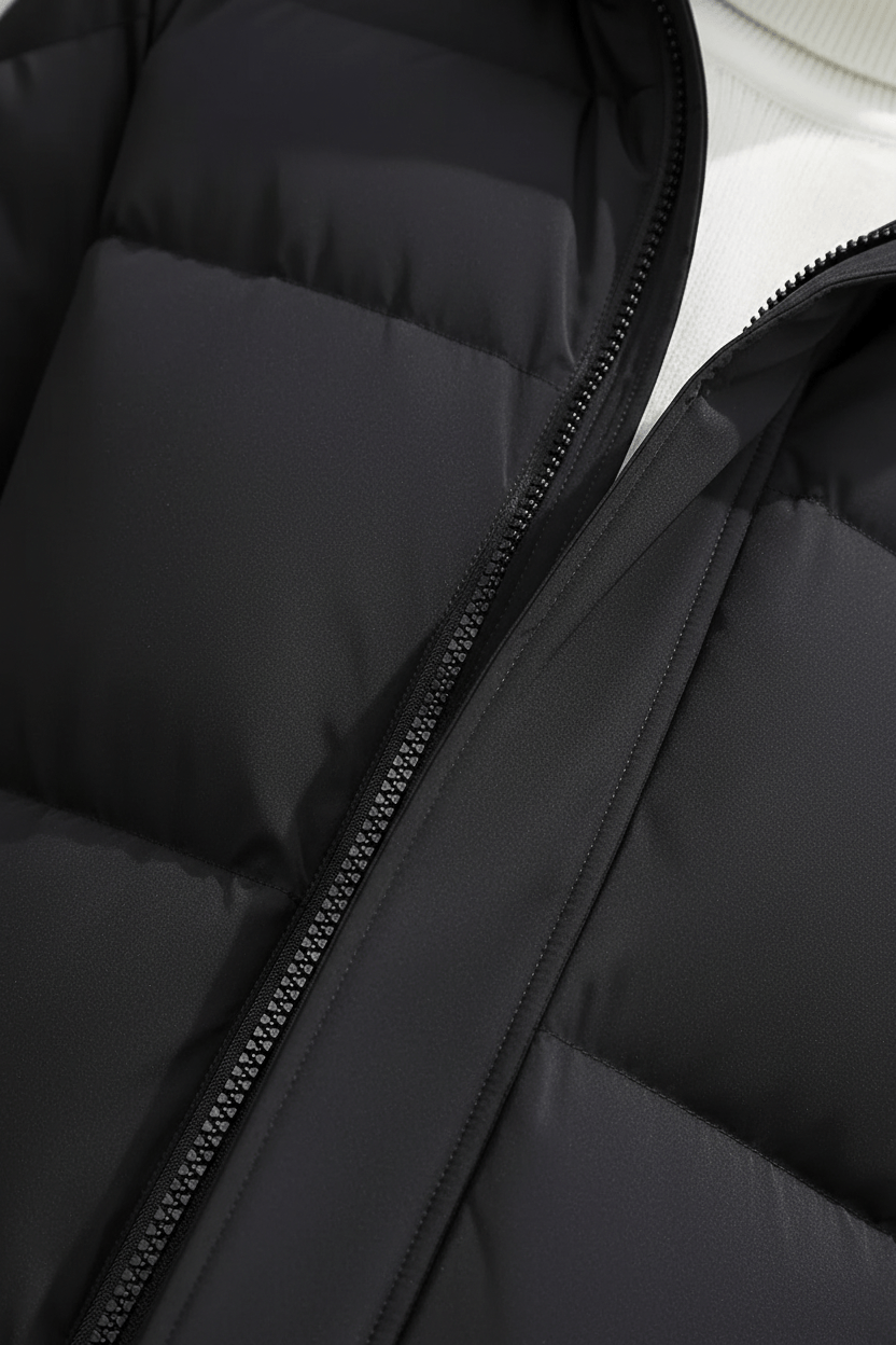 Men's Quilted Hooded Puffer Coat - Insulated Warmth - Relaxed Fit - Casual Cold Weather Outerwear