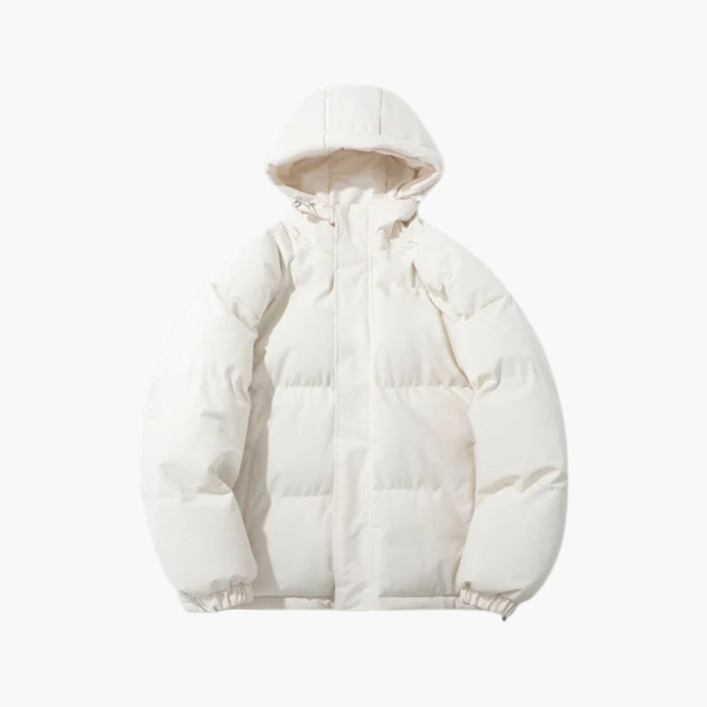 Men's Lightweight Quilted Hooded Puffer Jacket - Insulated Casual Outerwear for Cold Weather