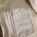 Men's Reversible Puffer Jacket - Sherpa Fleece & Padded Design for Cold Weather Outdoor Wear
