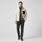 Men's Reversible Puffer Jacket - Sherpa Fleece & Padded Design for Cold Weather Outdoor Wear