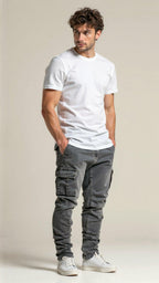 Men's Stretch Cargo Jeans | Comfortable Denim | Versatile Casual Wear
