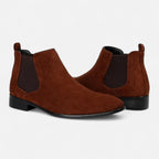 Men's Suede Chelsea Boots | Square-Toe Design | Casual & Formal Versatile Footwear