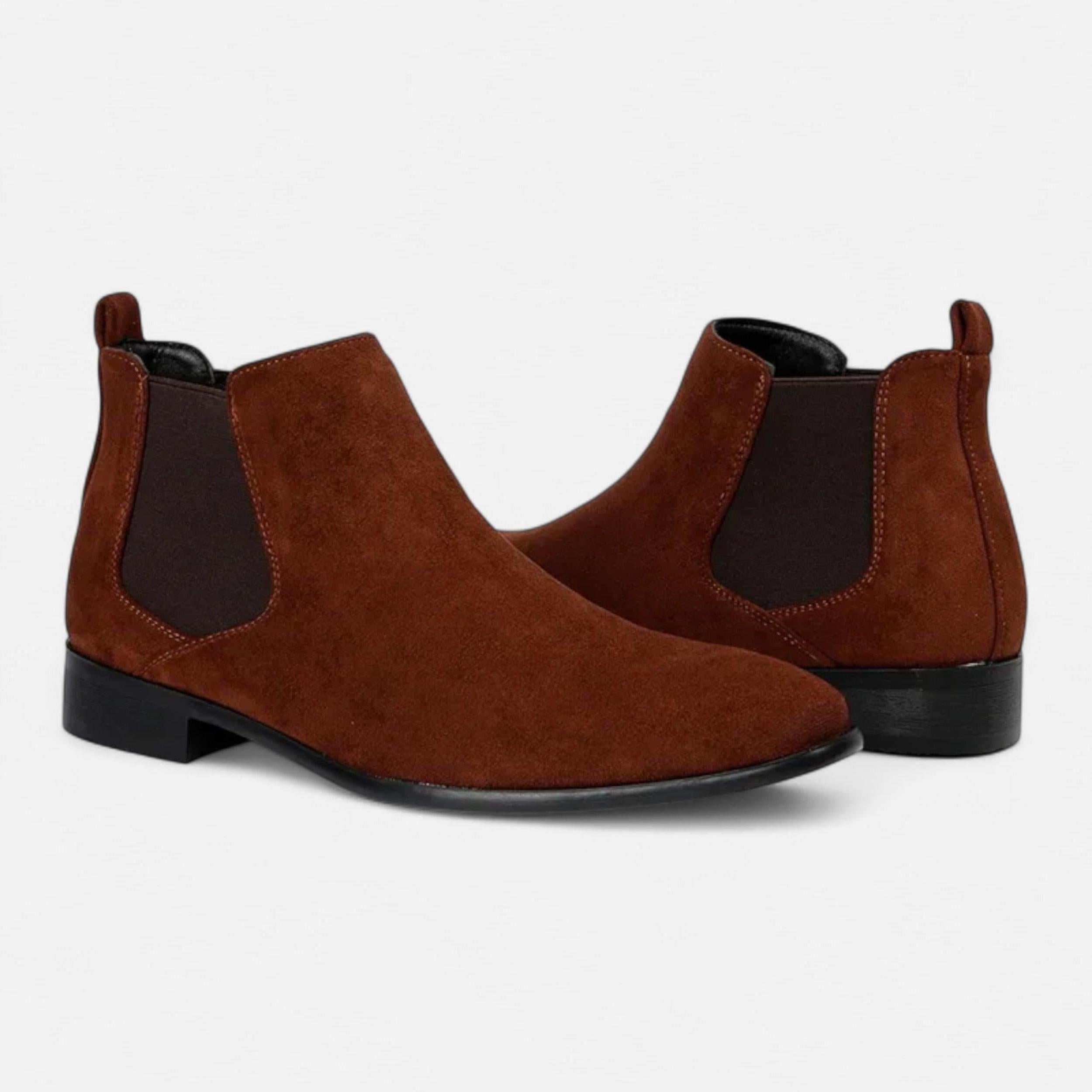 Men's Suede Chelsea Boots | Square-Toe Design | Casual & Formal Versatile Footwear