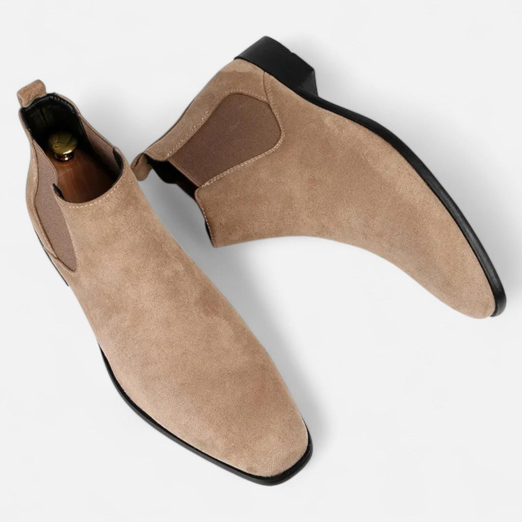 Men's Suede Chelsea Boots | Square-Toe Design | Casual & Formal Versatile Footwear