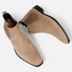 Men's Suede Chelsea Boots | Square-Toe Design | Casual & Formal Versatile Footwear