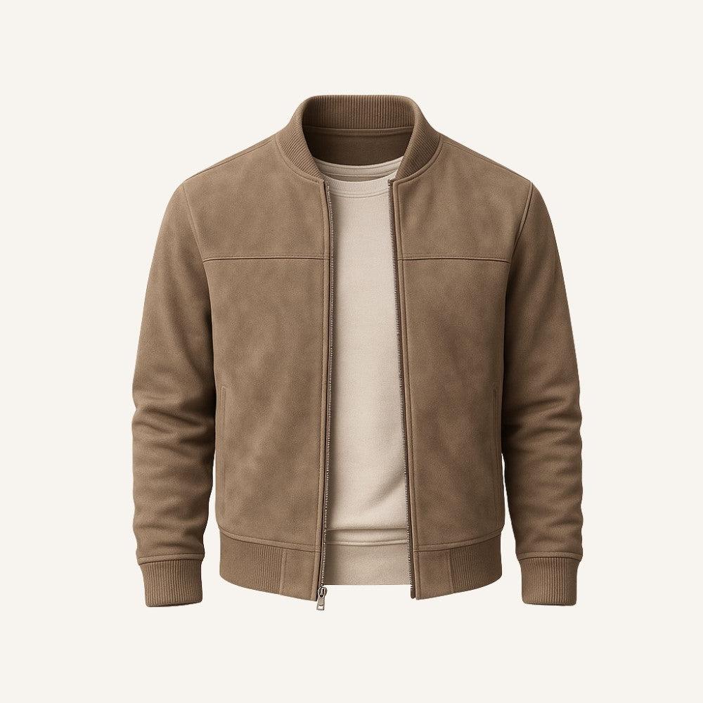 Men's Suede Jacket | Classic Old Money Style | Casual Outerwear for Men