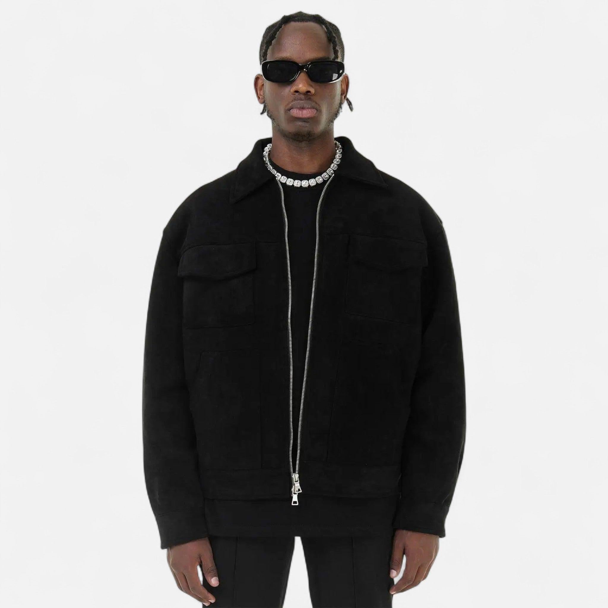 Men's Suede Jacket | Soft Loose-Fit Casual Outerwear | Ideal for Everyday Wear