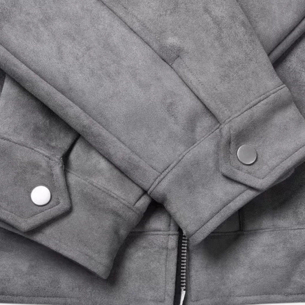 Men's Suede Jacket | Soft Loose-Fit Casual Outerwear | Ideal for Everyday Wear