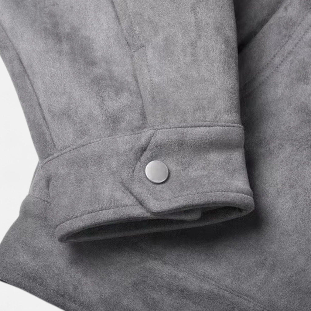 Men's Suede Jacket | Soft Loose-Fit Casual Outerwear | Ideal for Everyday Wear